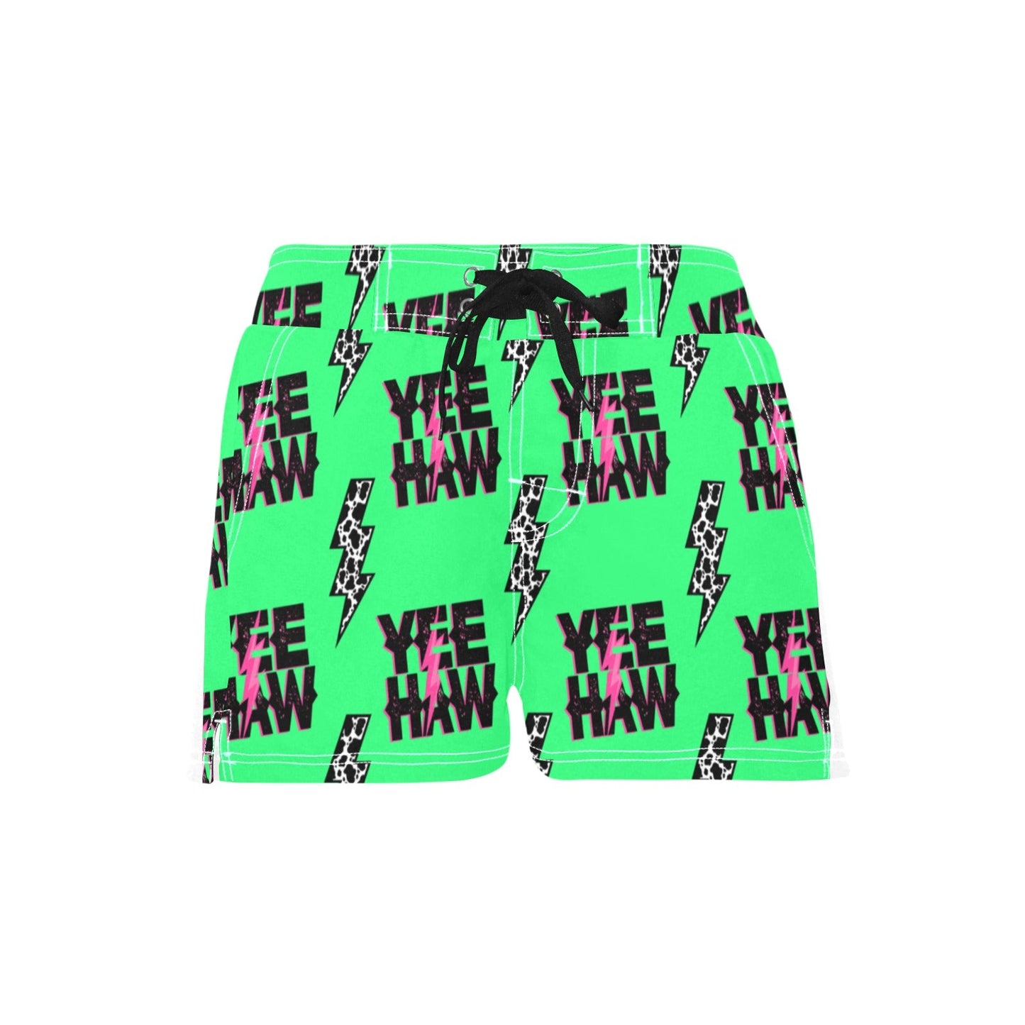 Women's Neon Yeehaw Beach Board Shorts