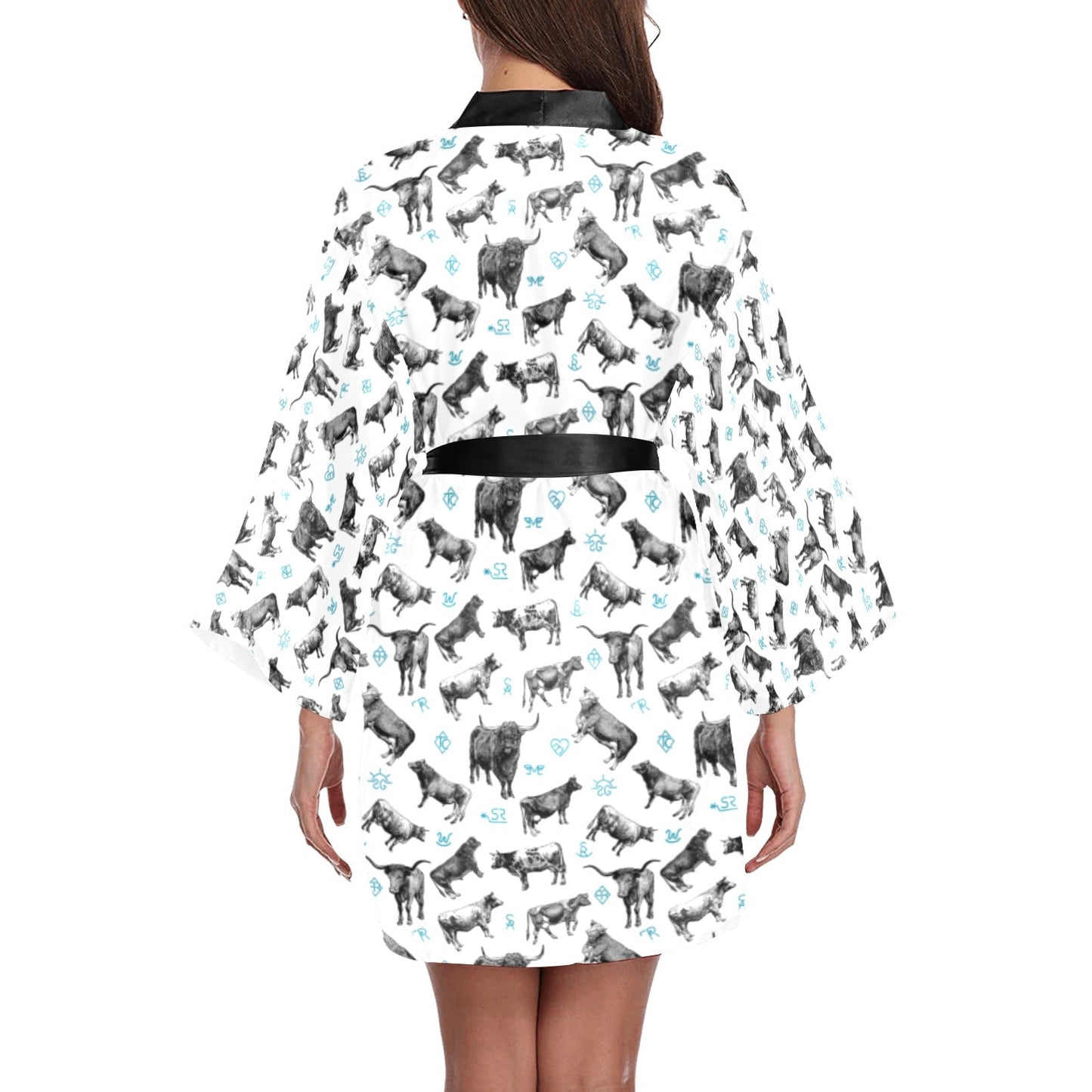 Cattle and Brands Women's Lounge Kimono Robe