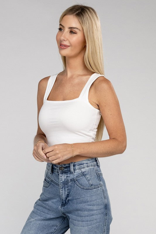 Classic Cotton Square Neck Cami Tank