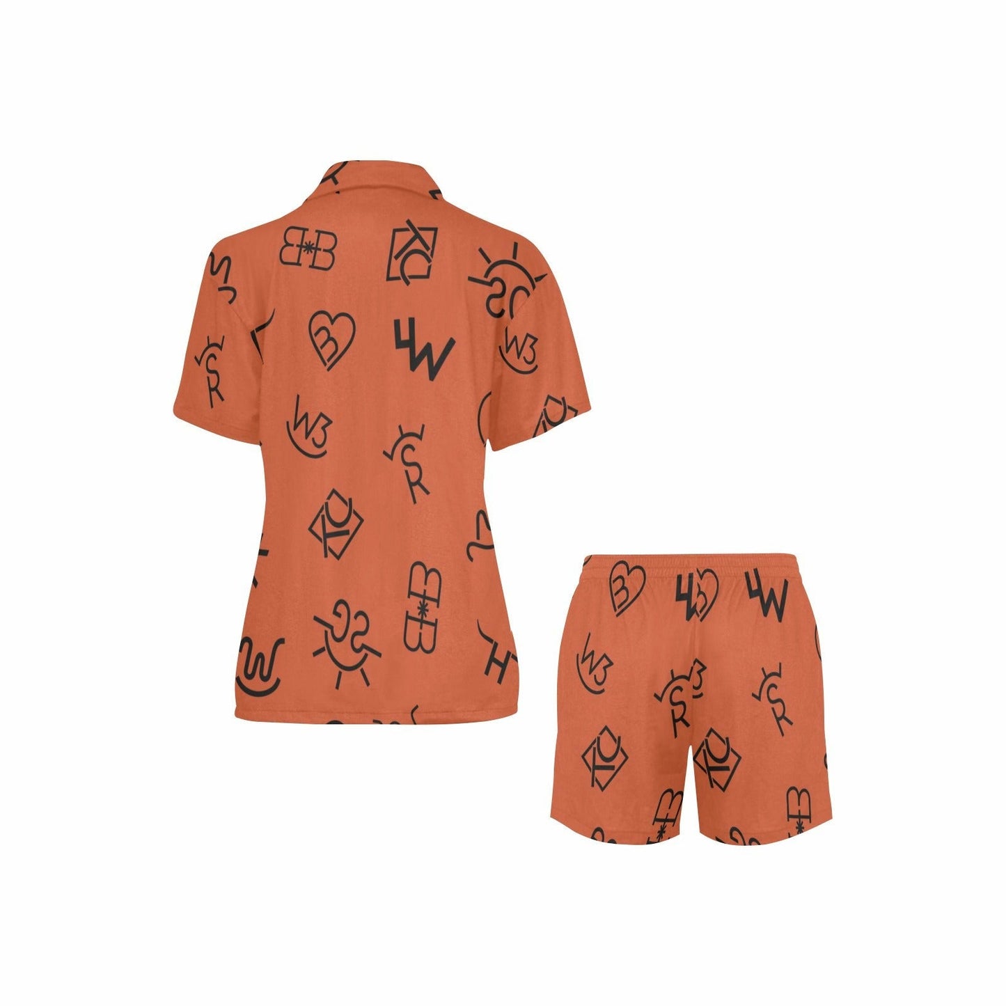 Brown Cattle Brands Short Pajama Set