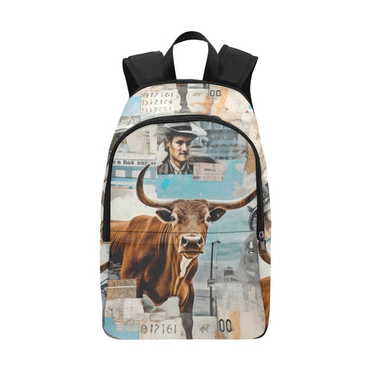 Vintage Bull Collage Western Backpack