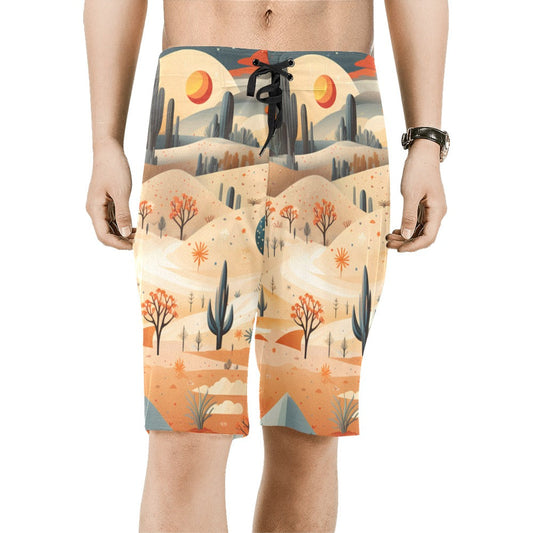 Southwestern Desert Men's Beach Board Shorts