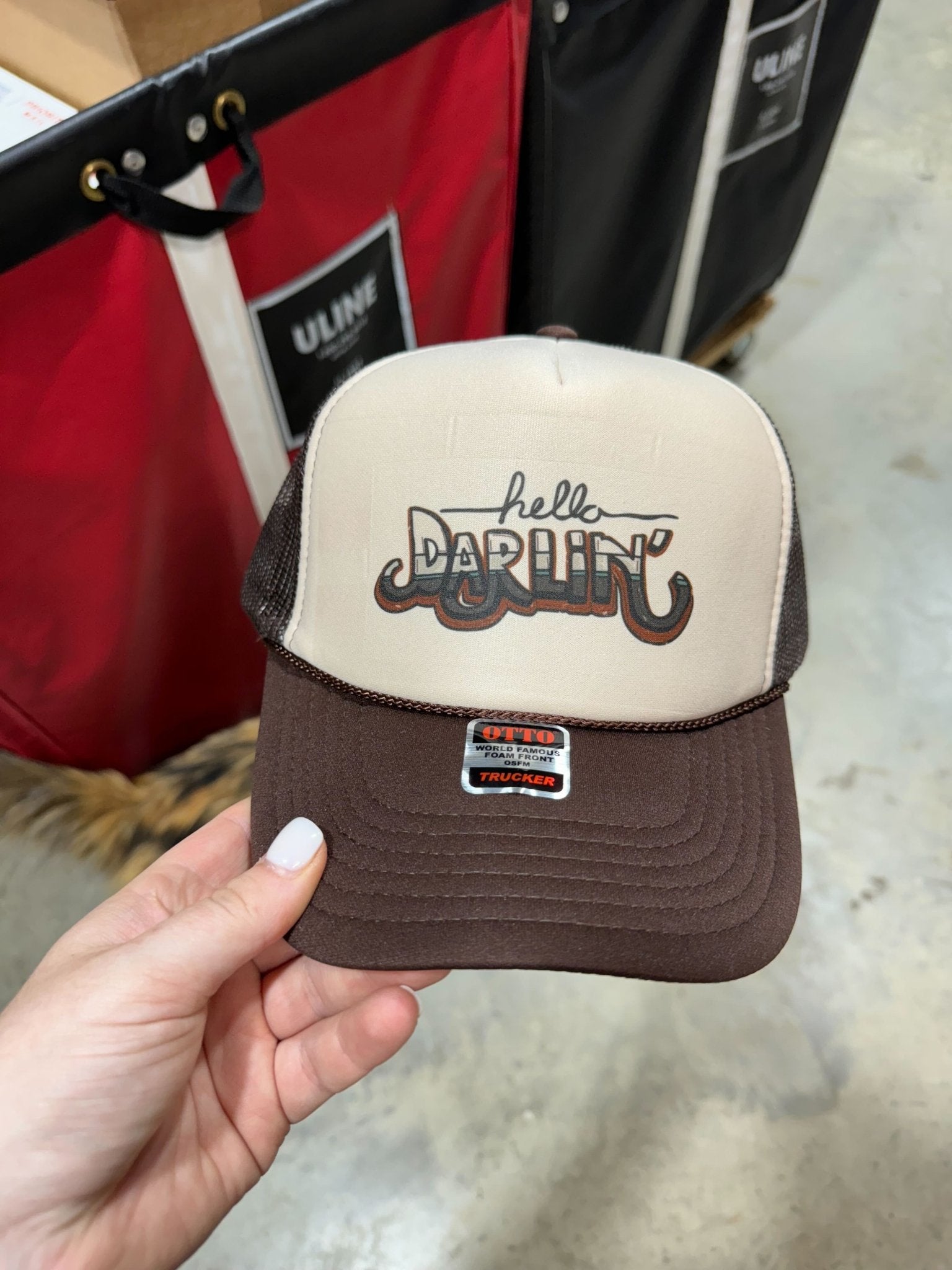 Hello Darlin' Trucker HatBrownOS