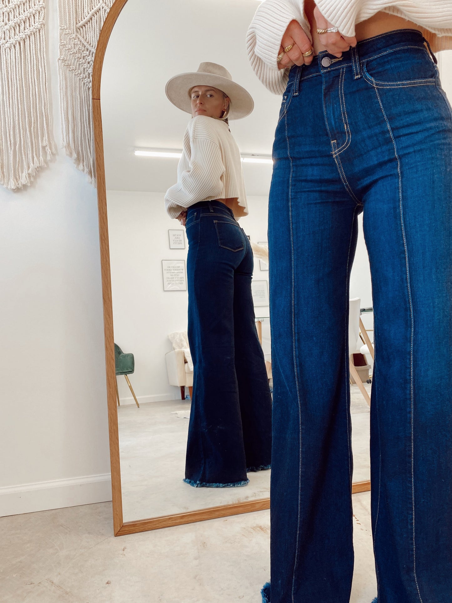 The Loretta Flare Jean in Dark Wash