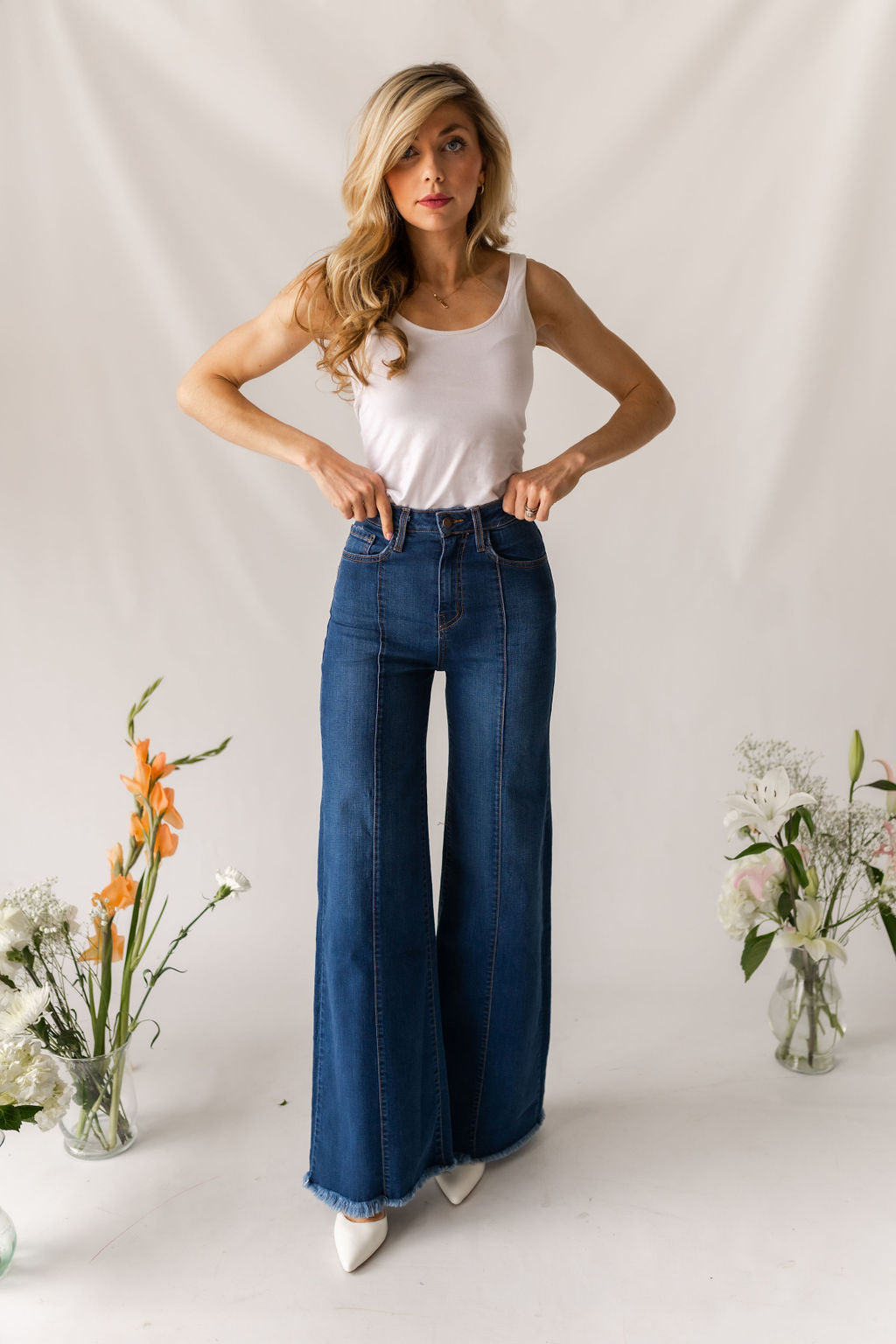 The Loretta Flares in Medium Wash