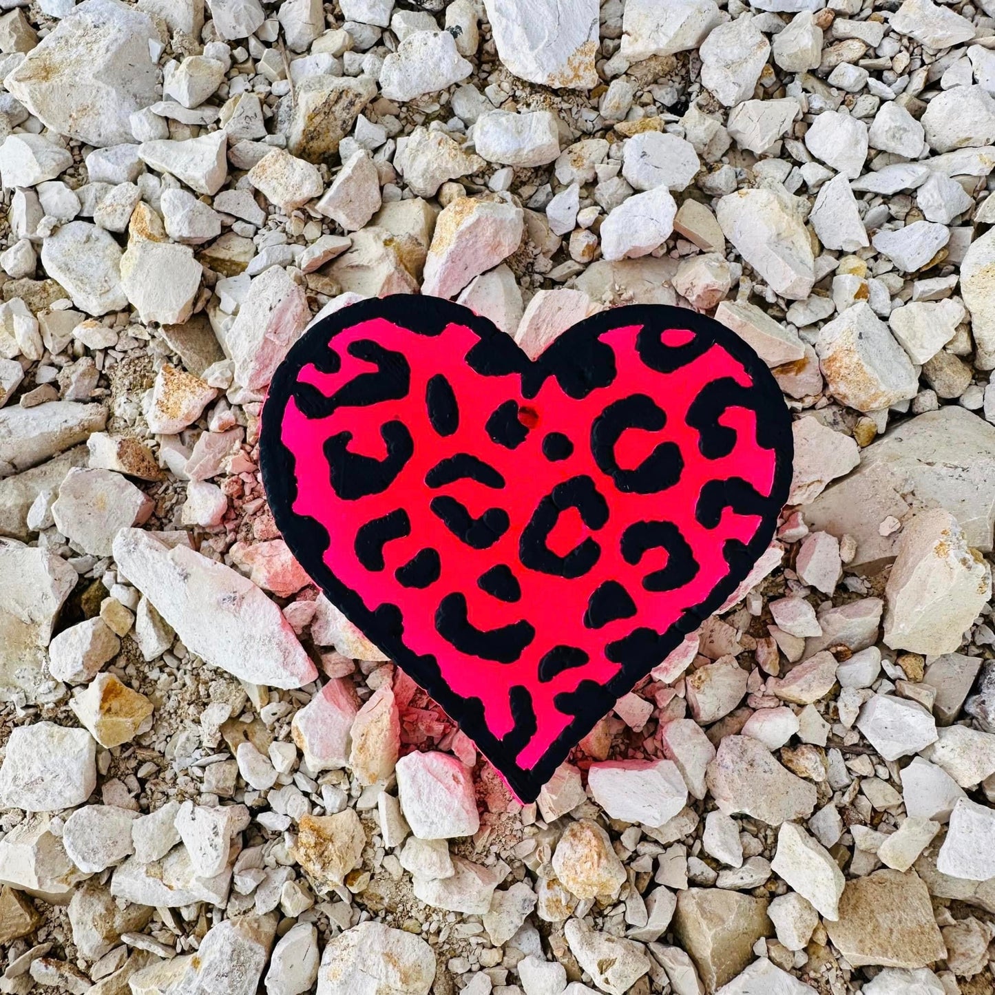 Leopard Heart Car Freshie