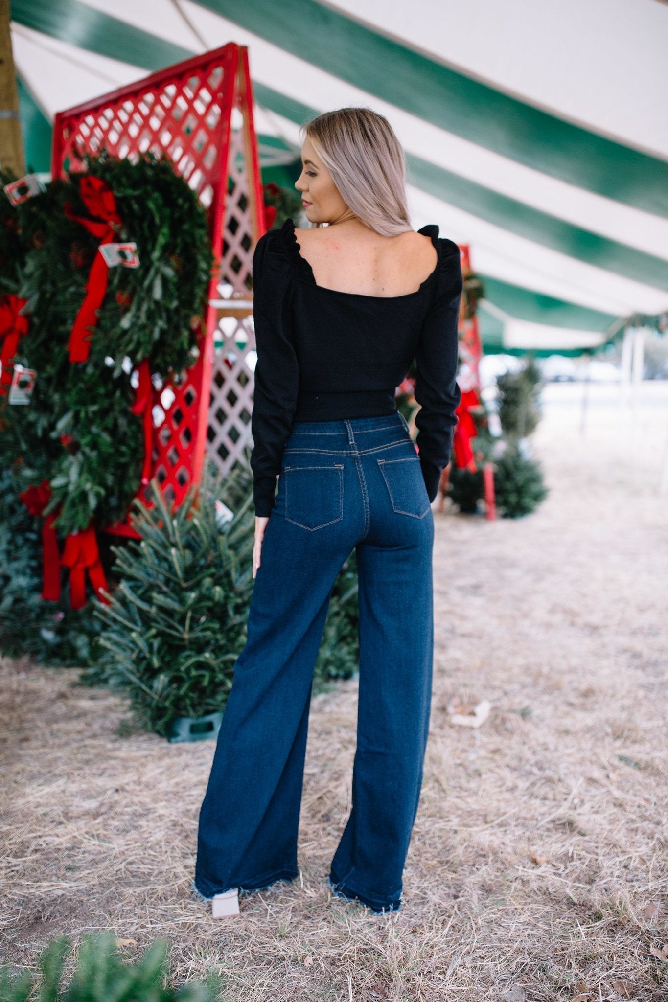 The Loretta Flare Jean in Dark Wash