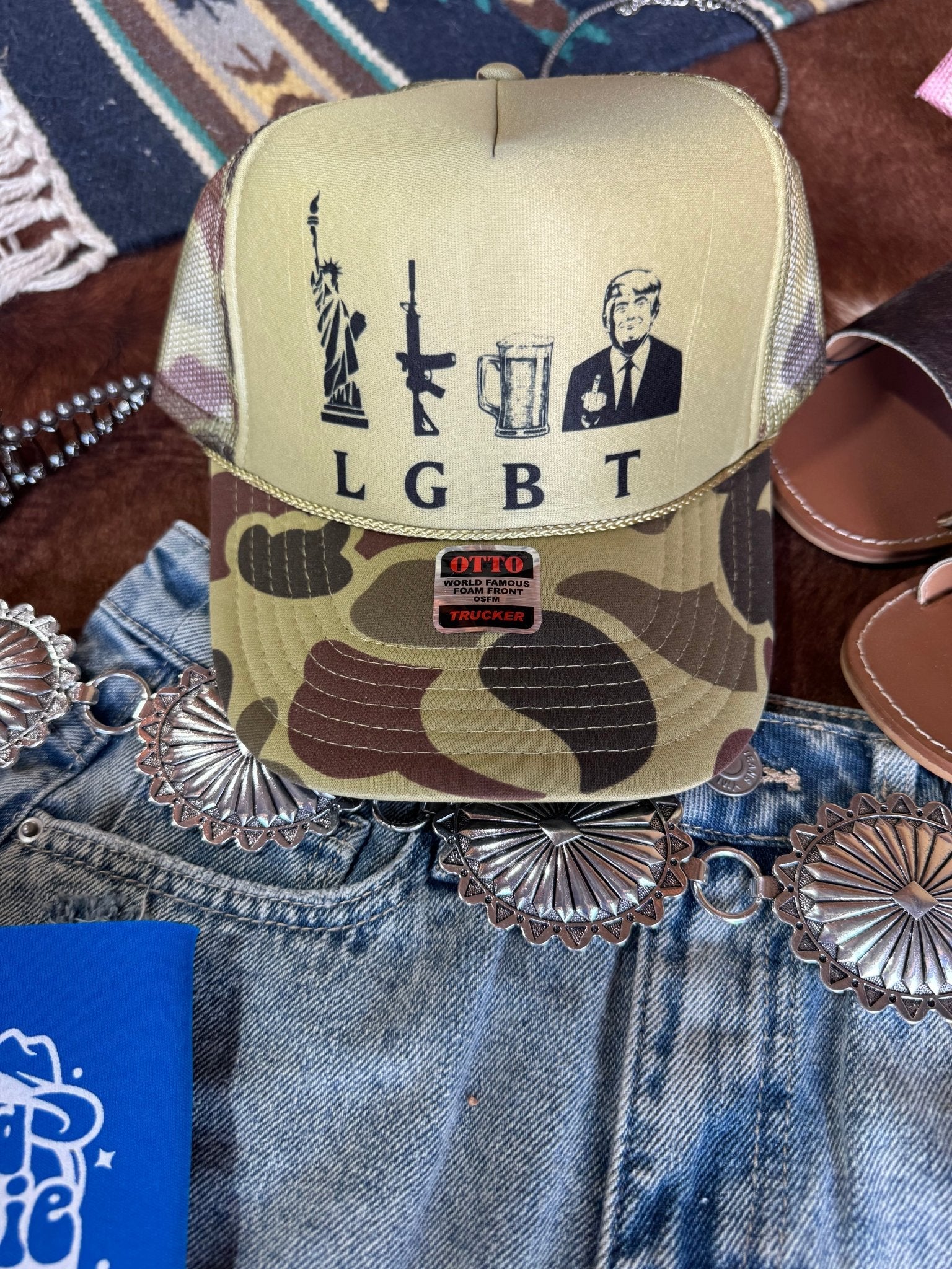 LGBT Trucker HatCamoOS