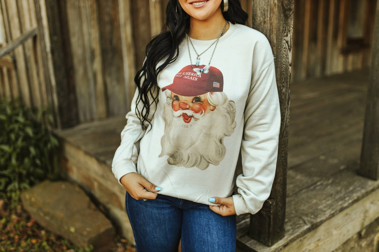 MAGA Santa Graphic SweatshirtSandS