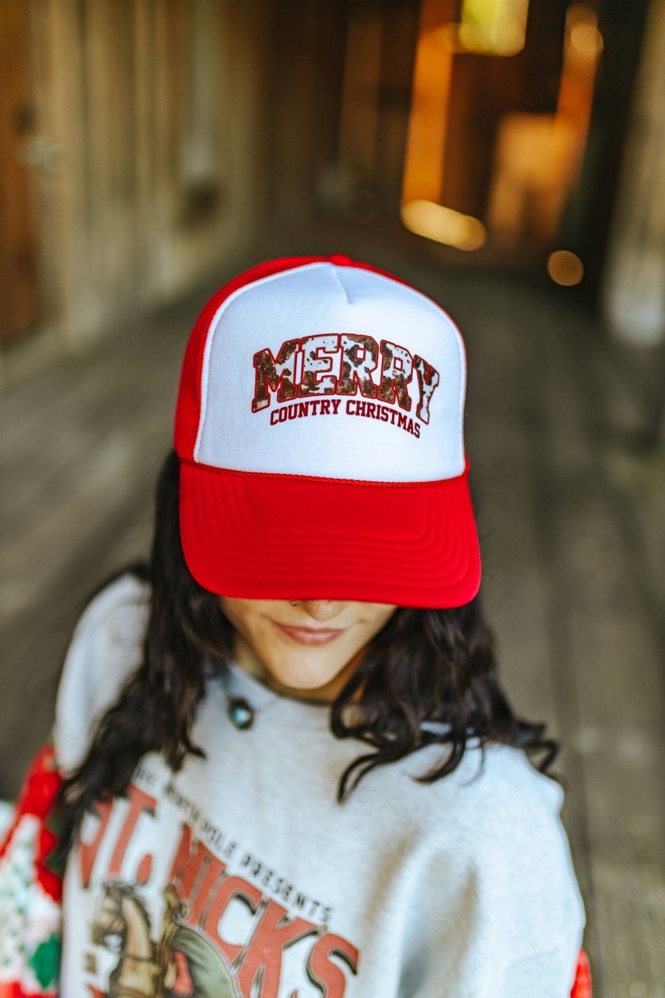 Merry Country Christmas Trucker Hat