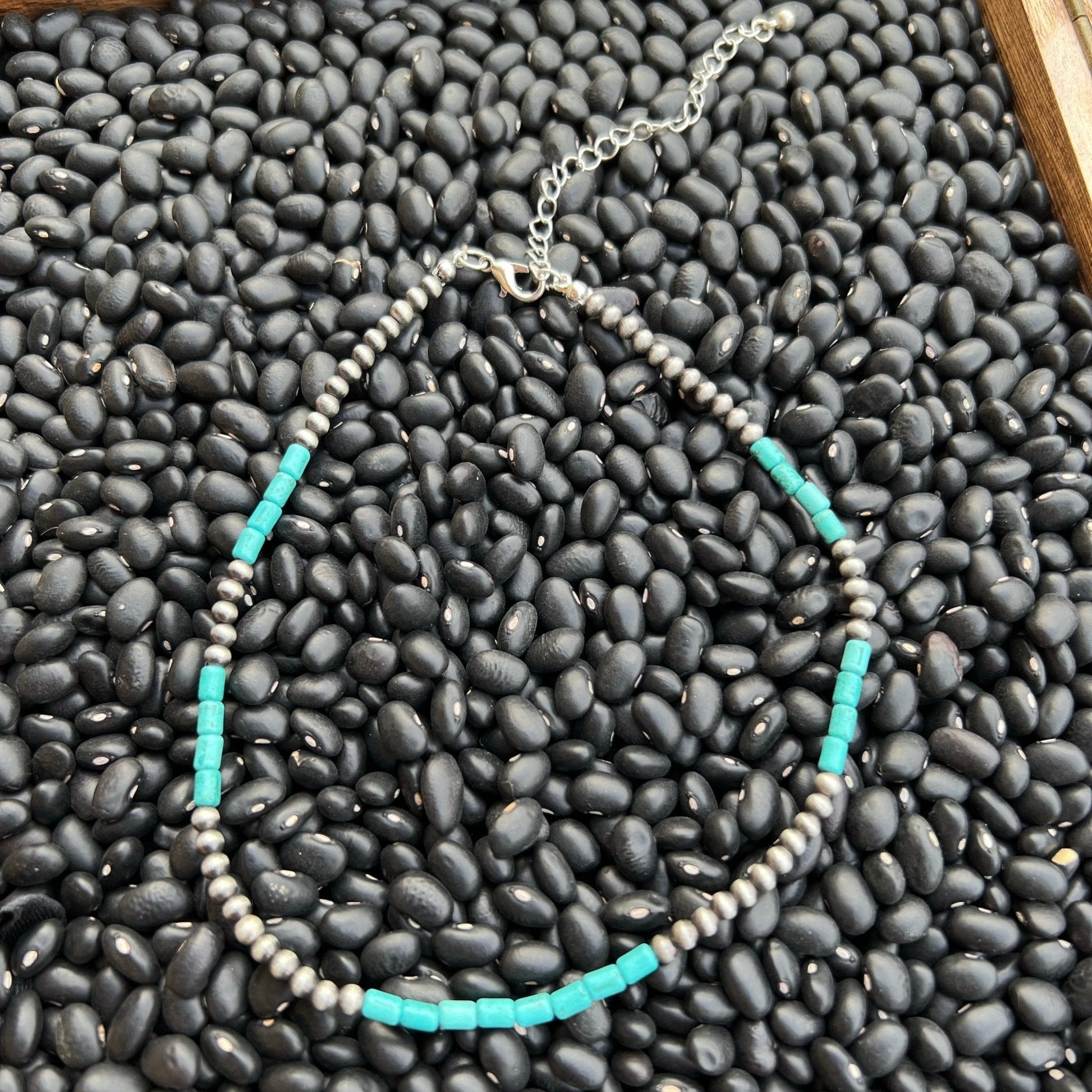 Navajo Silver and Turquoise ChokerTurquoiseOS