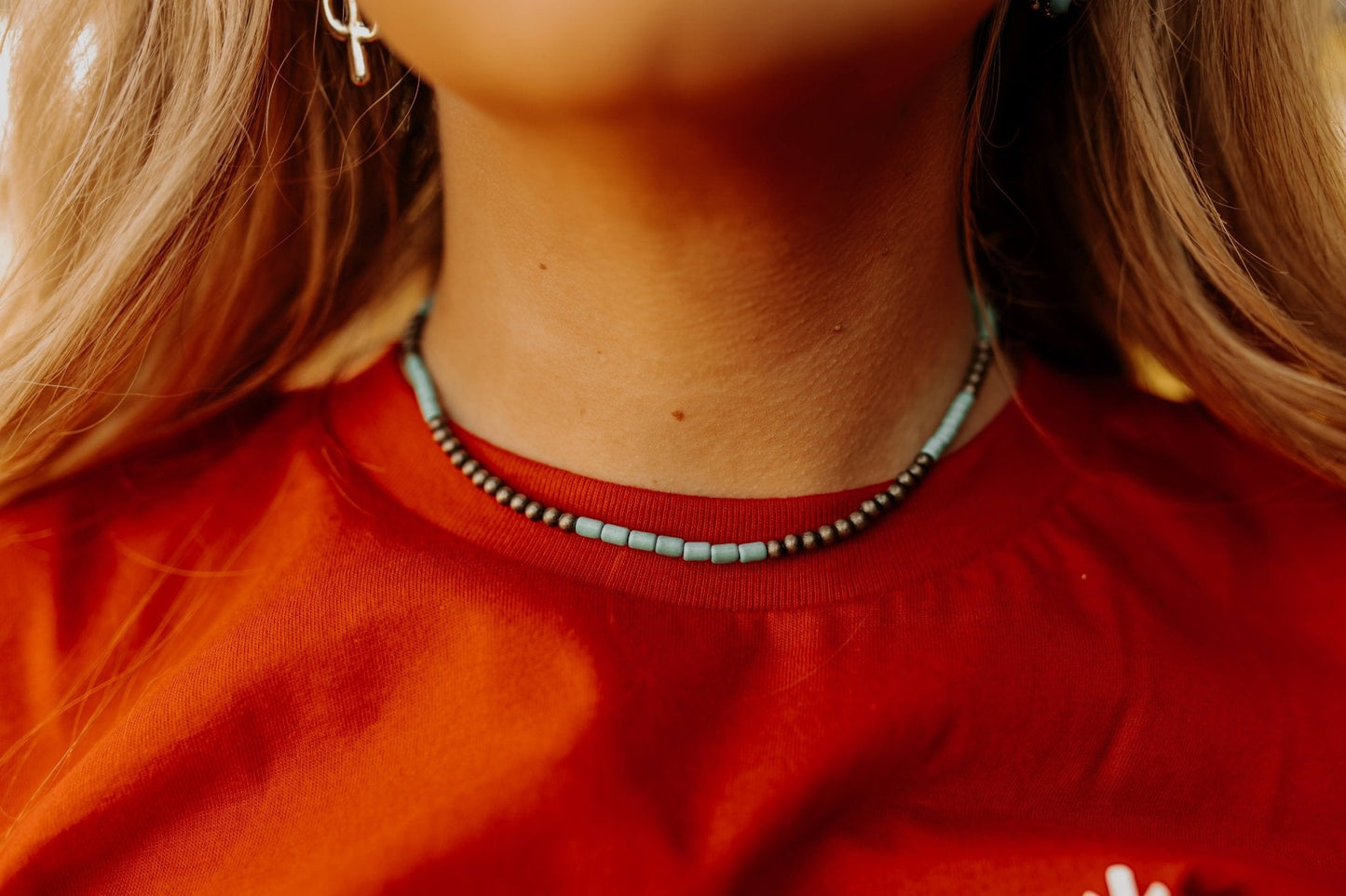 Navajo Silver and Turquoise ChokerTurquoiseOS