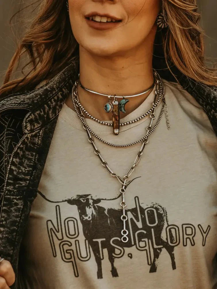 No Guts No Glory Western Graphic TeeMultiS