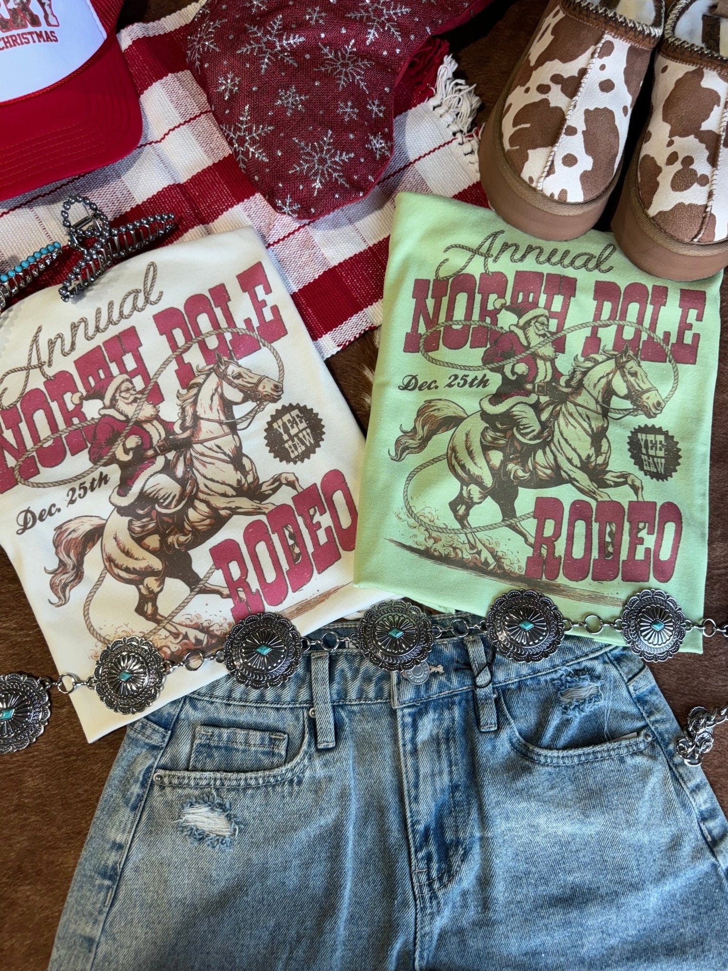 North Pole Rodeo Graphic TeeNaturalS