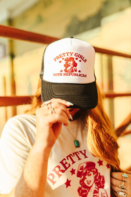 Pretty Girls Vote Republican Trucker HatMultiOS