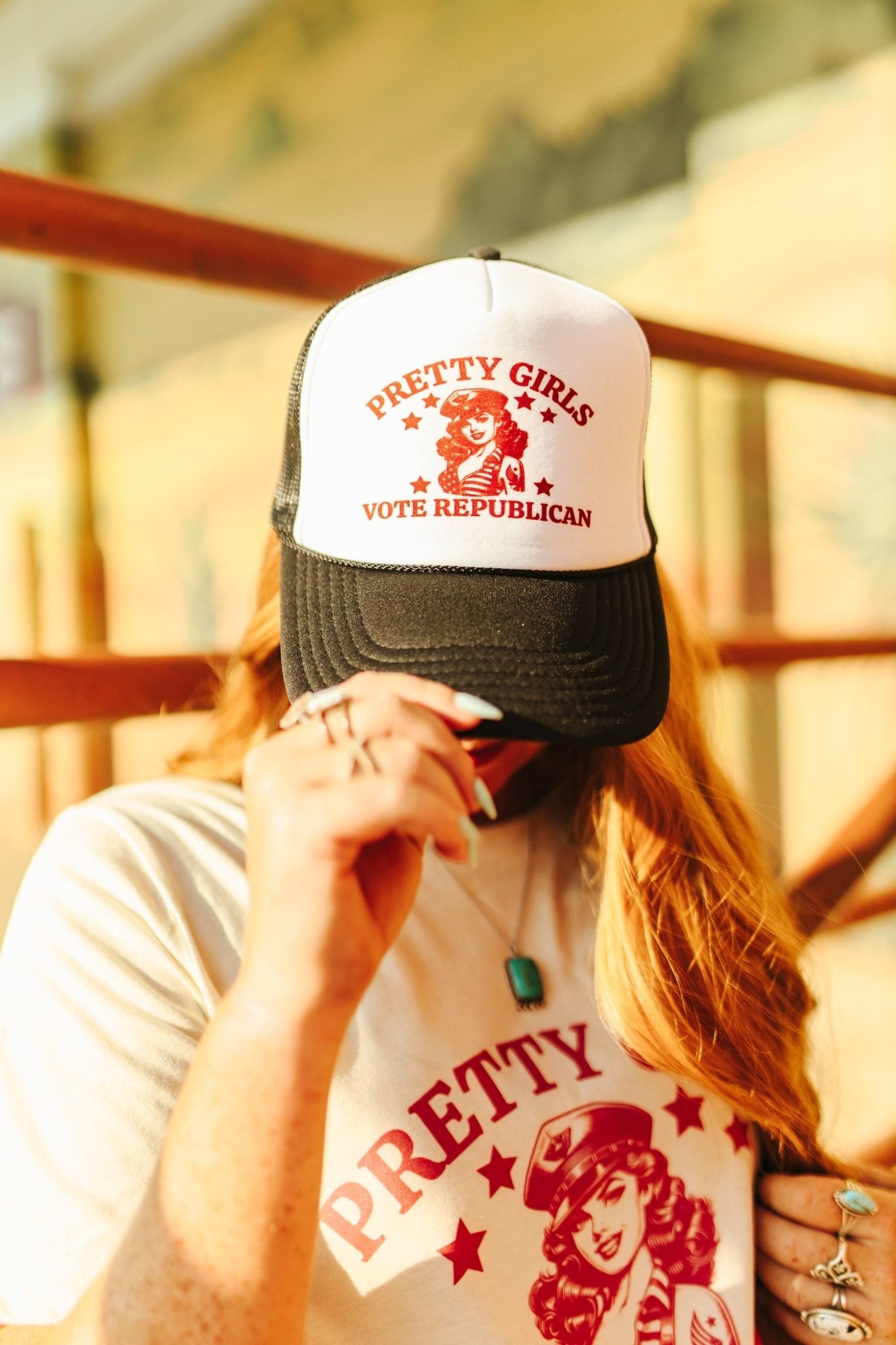 Pretty Girls Vote Republican Trucker Hat