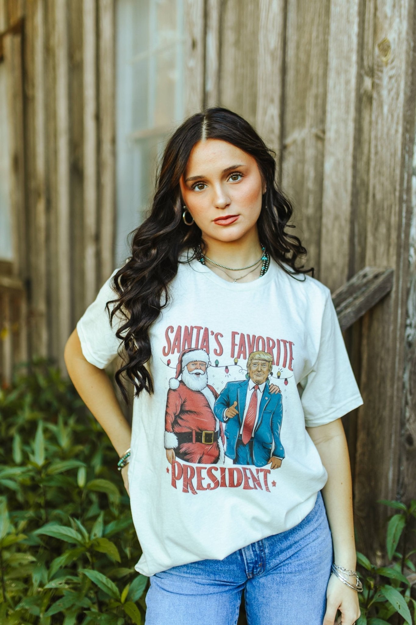 Santas Favorite President Graphic TeeCementS