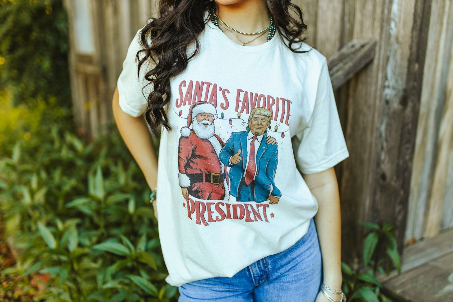 Santas Favorite President Graphic TeeCementS