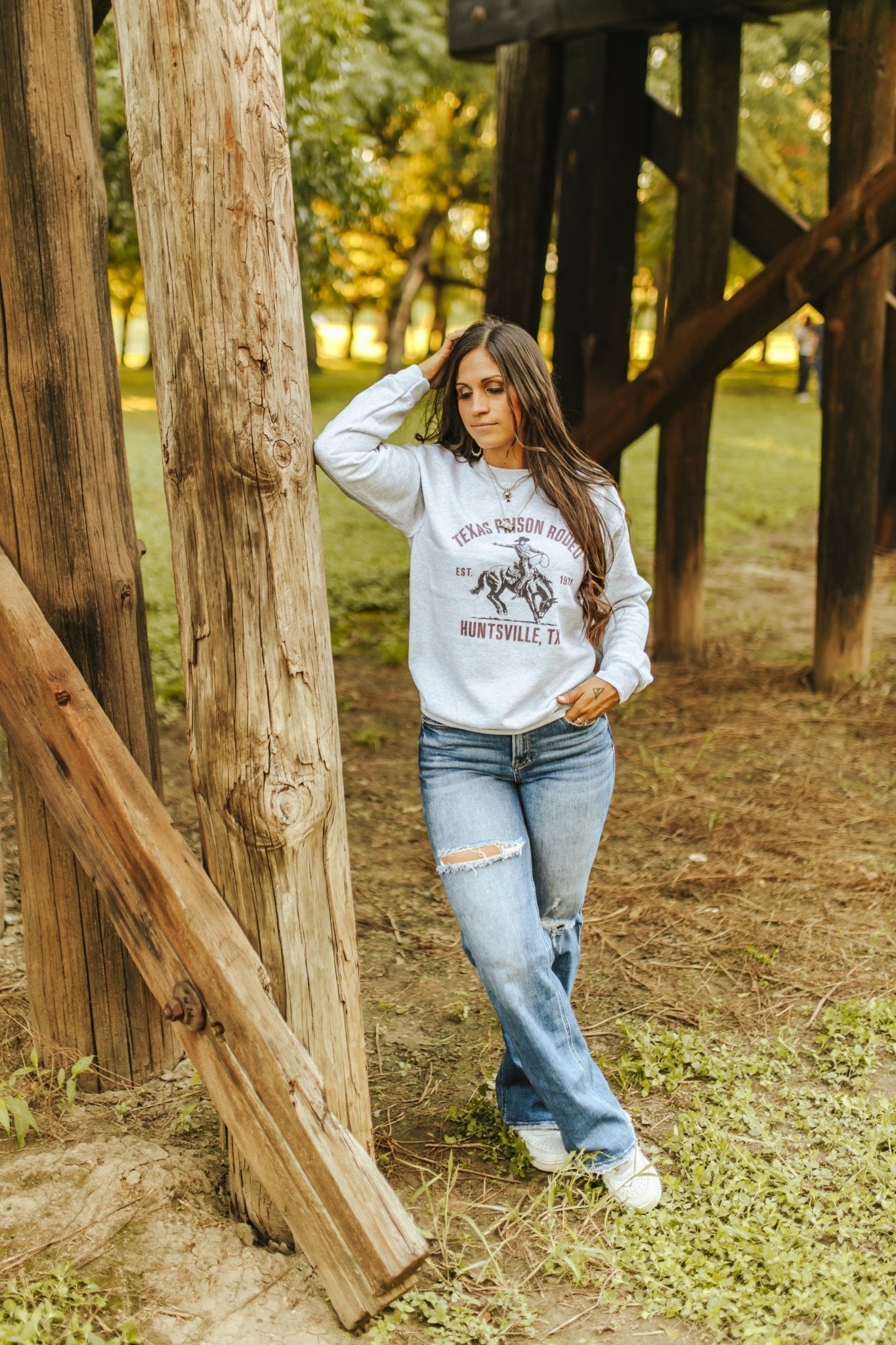 Texas Prison Rodeo Graphic SweatshirtAshS