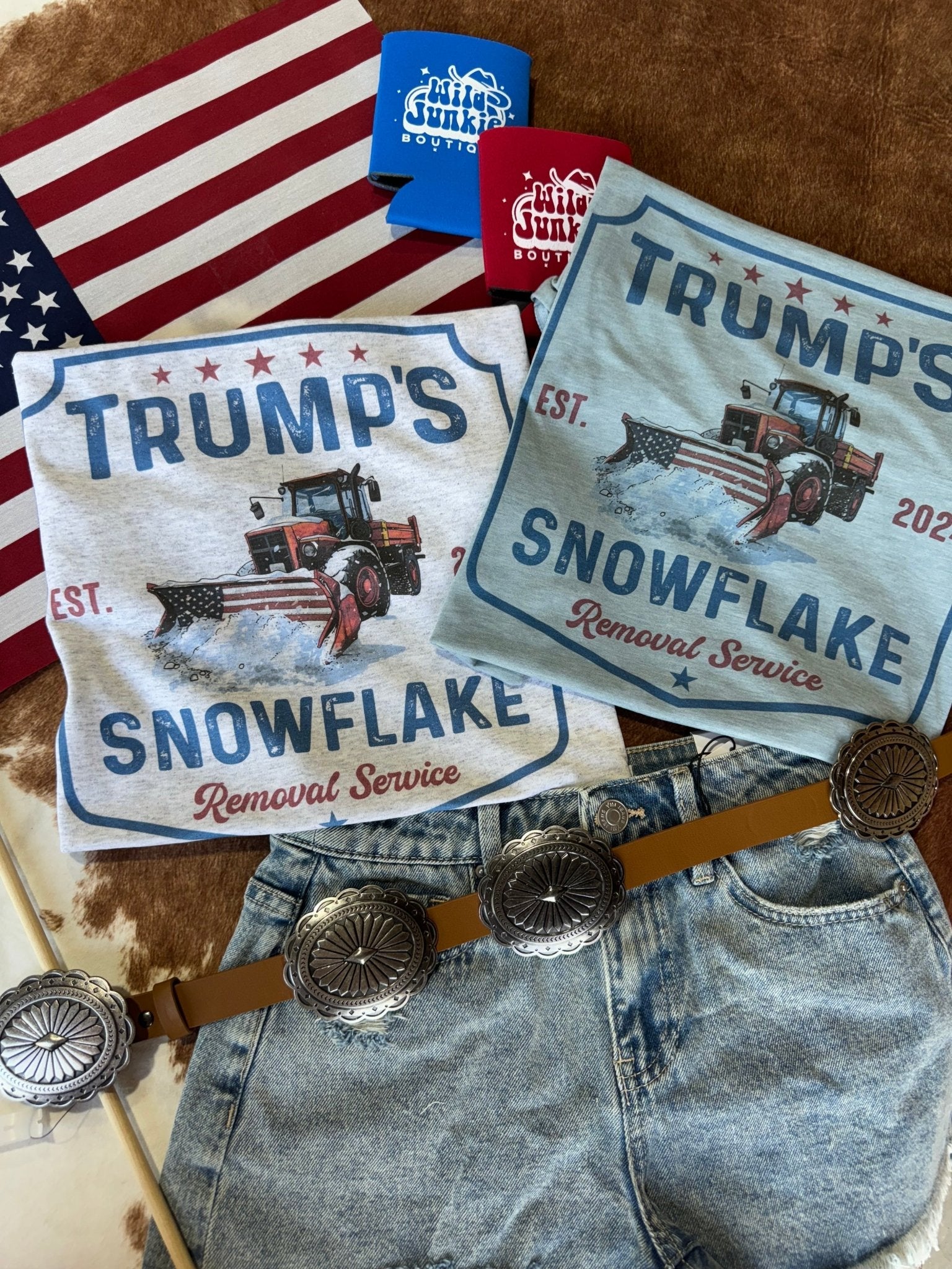 Trump's Snowflake Removal Service Graphic TeeLight AshS