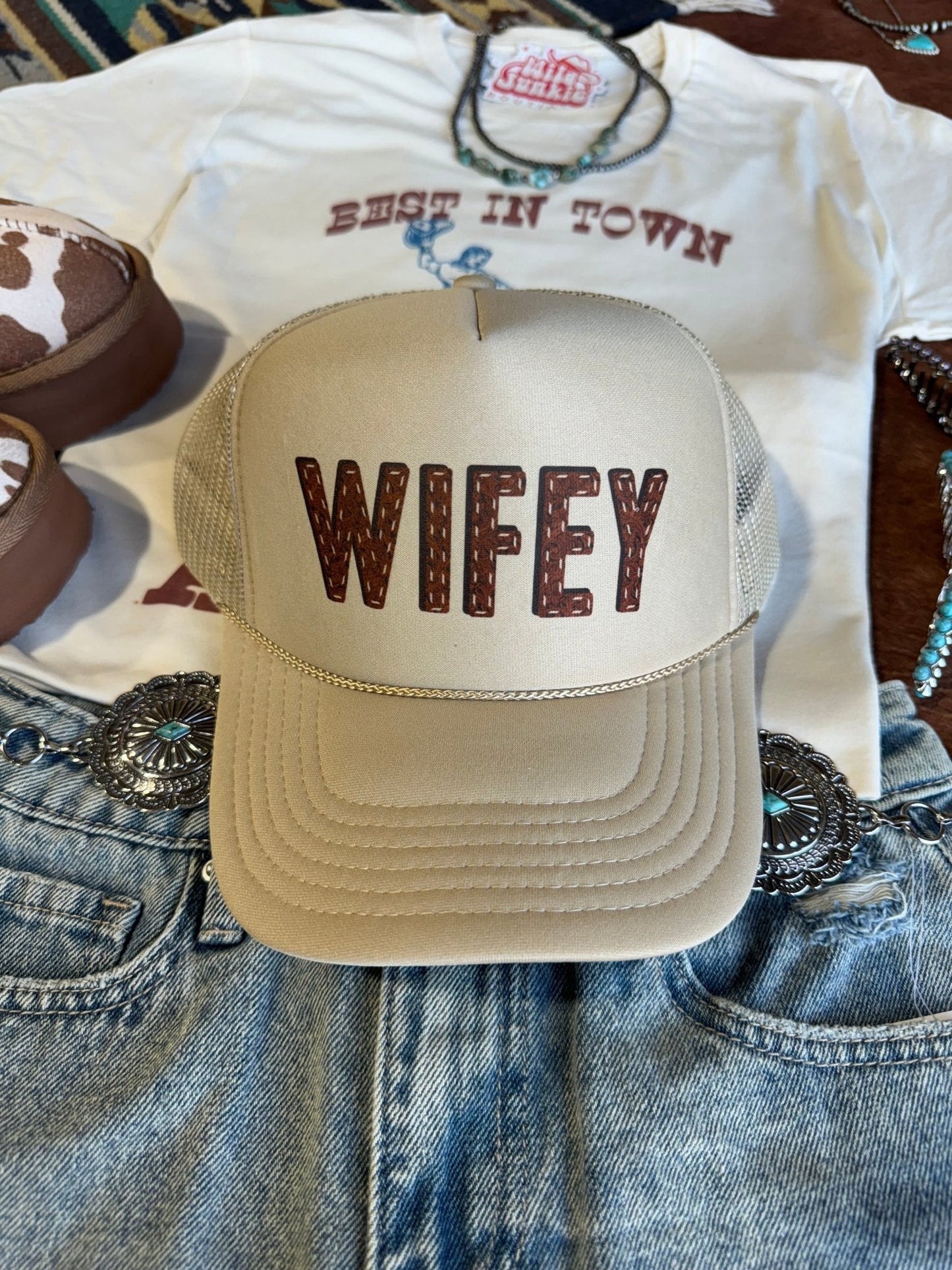 Wifey Trucker HatTan