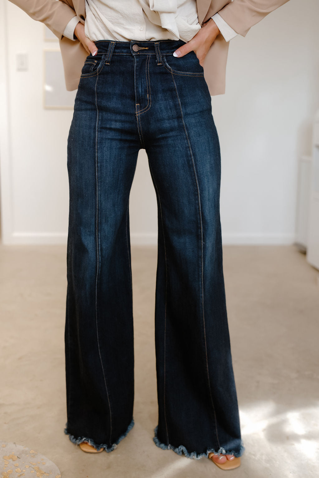 The Loretta Flare Jean in Dark Wash