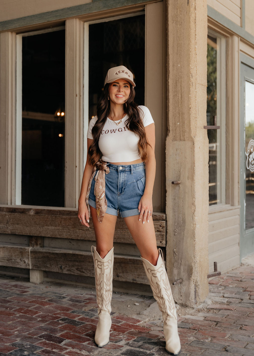 The Cowgirl Mini Tee in Cream