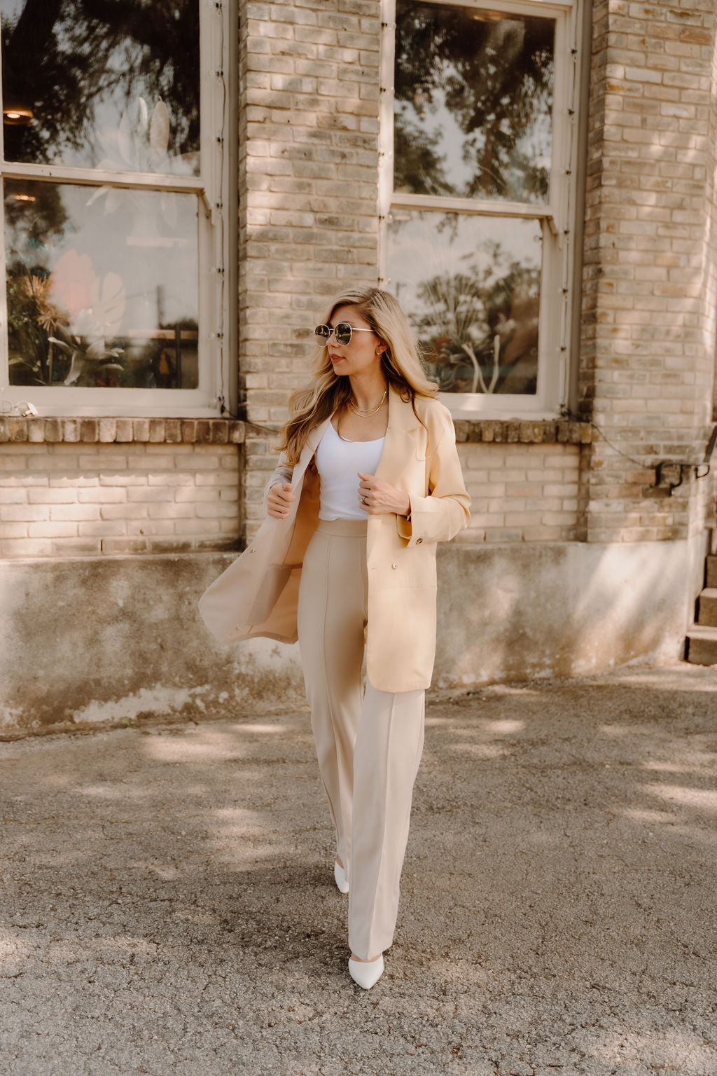 The Zoey Flare Trouser in Cream