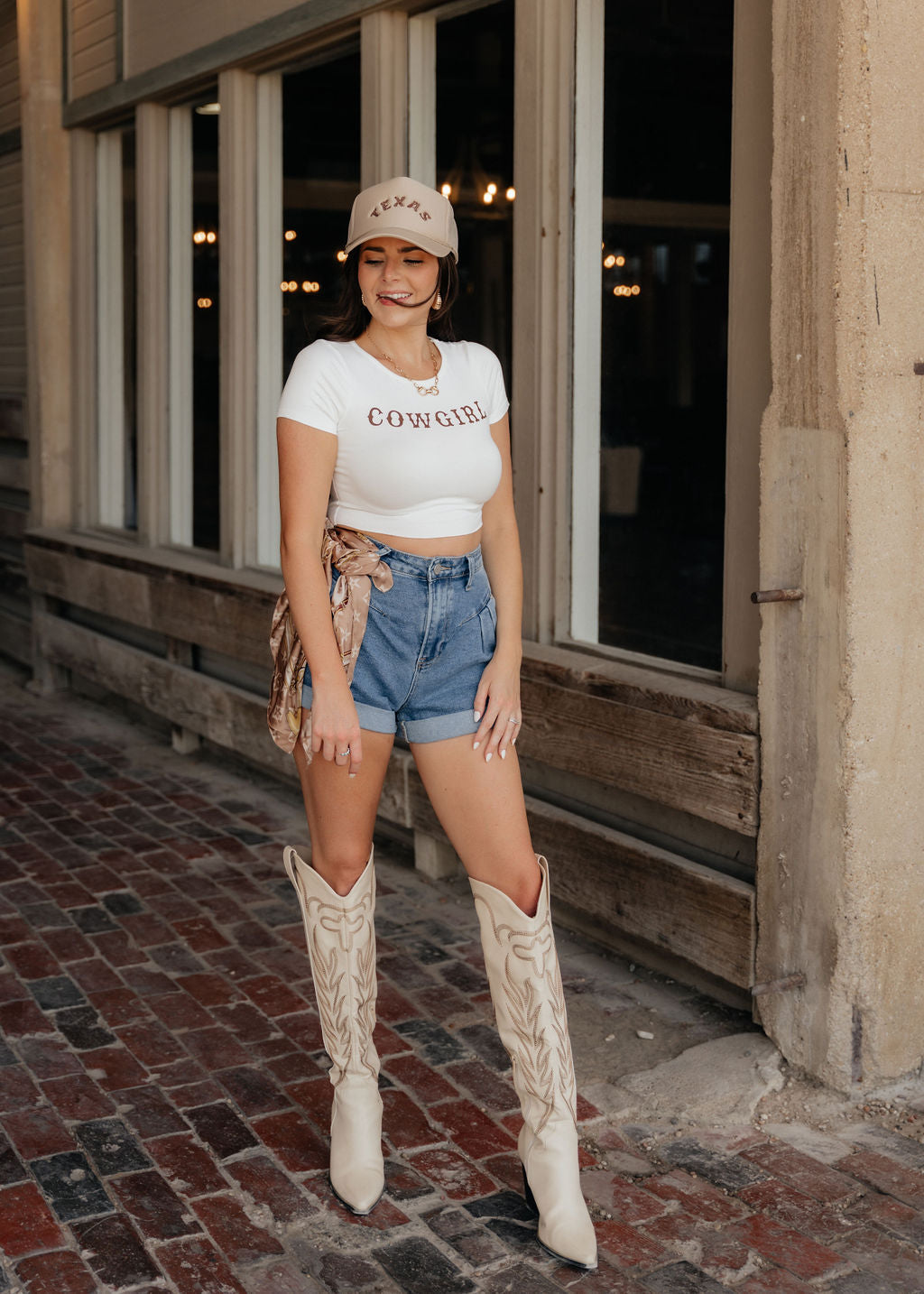 The Cowgirl Mini Tee in Cream