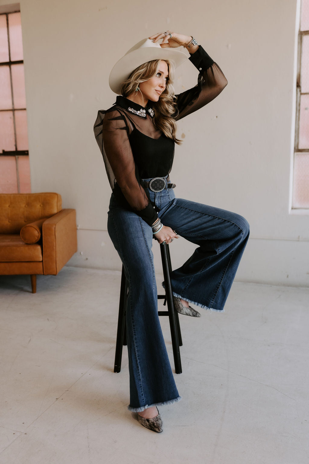 The Loretta Flares in Medium Wash