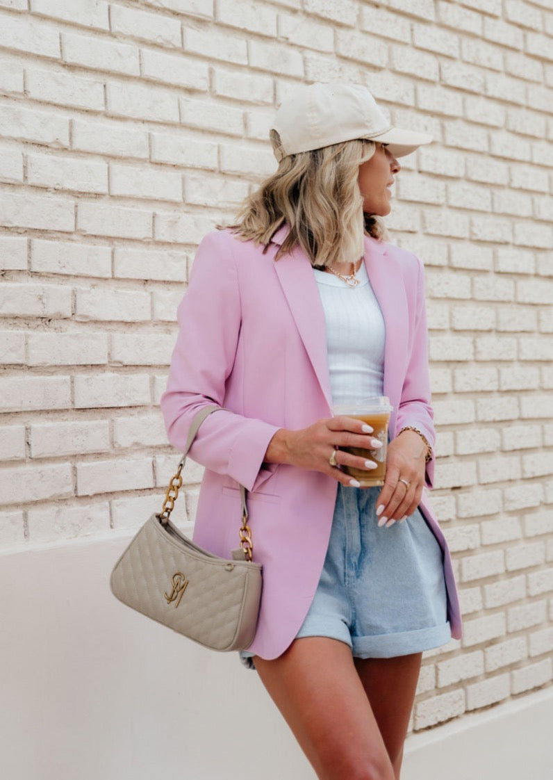 The Nessa Classic Blazer in Pink