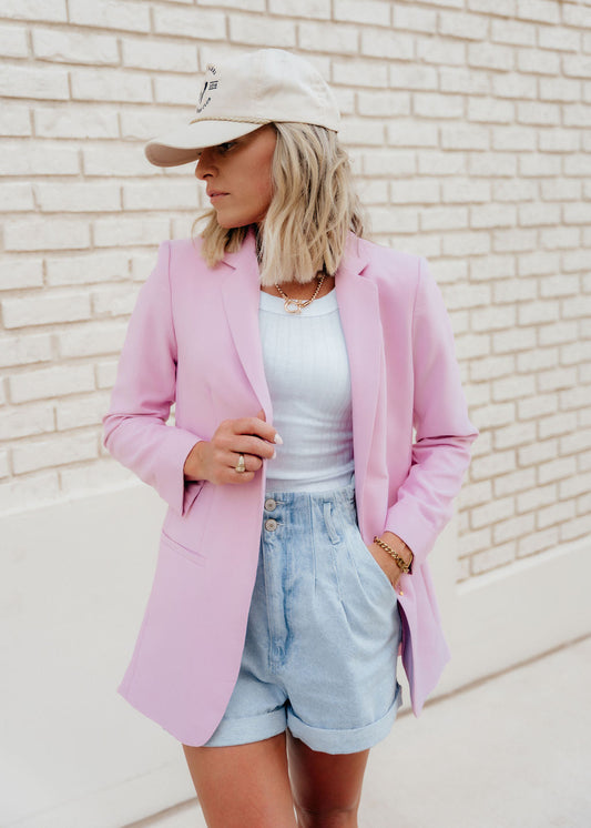 The Nessa Classic Blazer in Pink