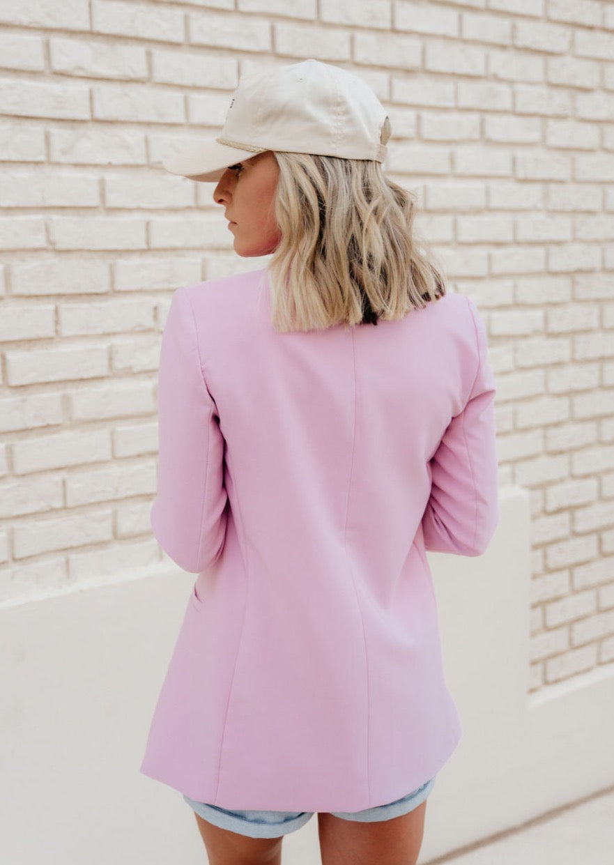 The Nessa Classic Blazer in Pink