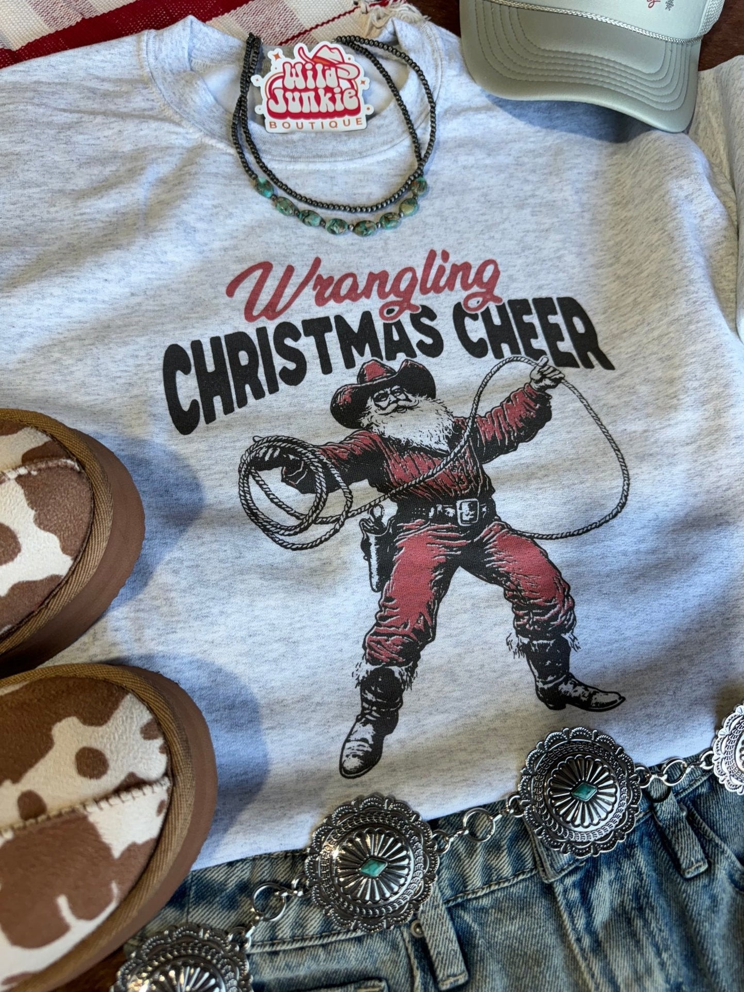 Wrangling Christmas Cheer Graphic Sweatshirt